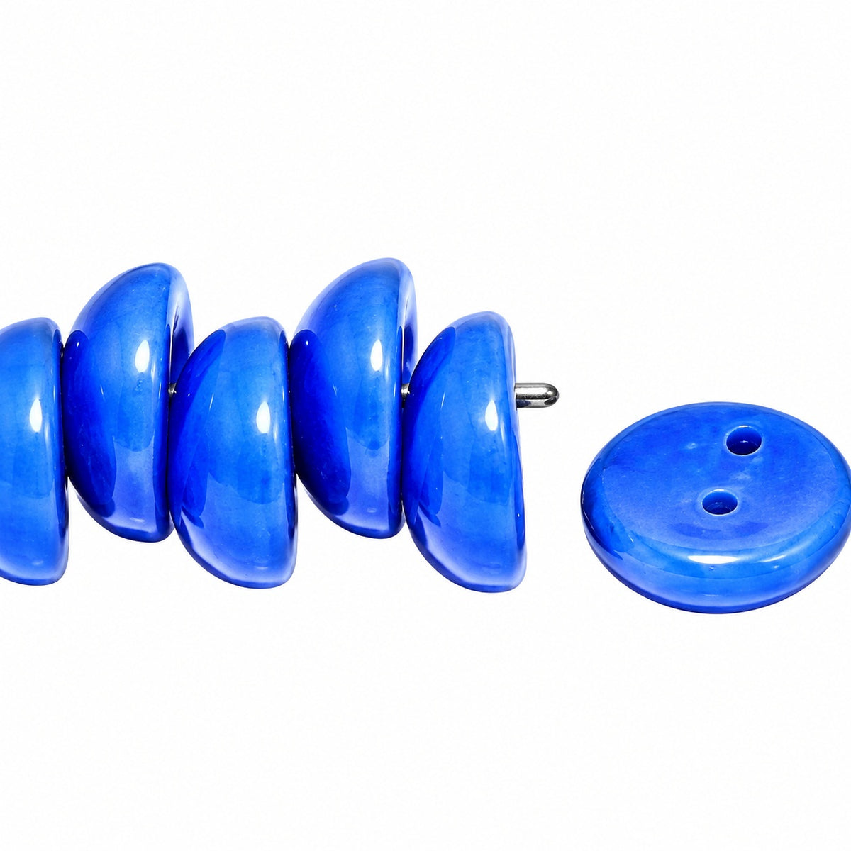 Piggy Beads, Opaque Blue (33100), Glass, Czech Republic