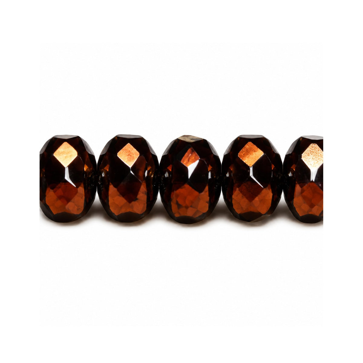 Special Cut Faceted Fire Polished Beads, Black Bronze (23980-14415), Glass, Czech Republic