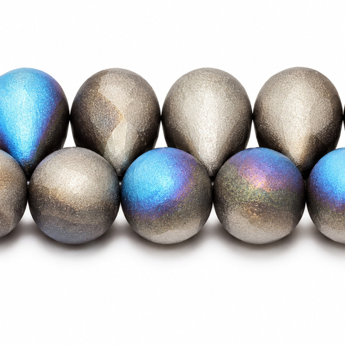 Drop Beads, 90000 Matte 98855 (90000-84110-98855), Glass, Czech Republic