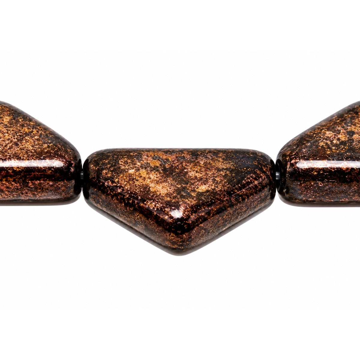 Triangle Pressed Beads, Black 47904 (23980-47904), Glass, Czech Republic