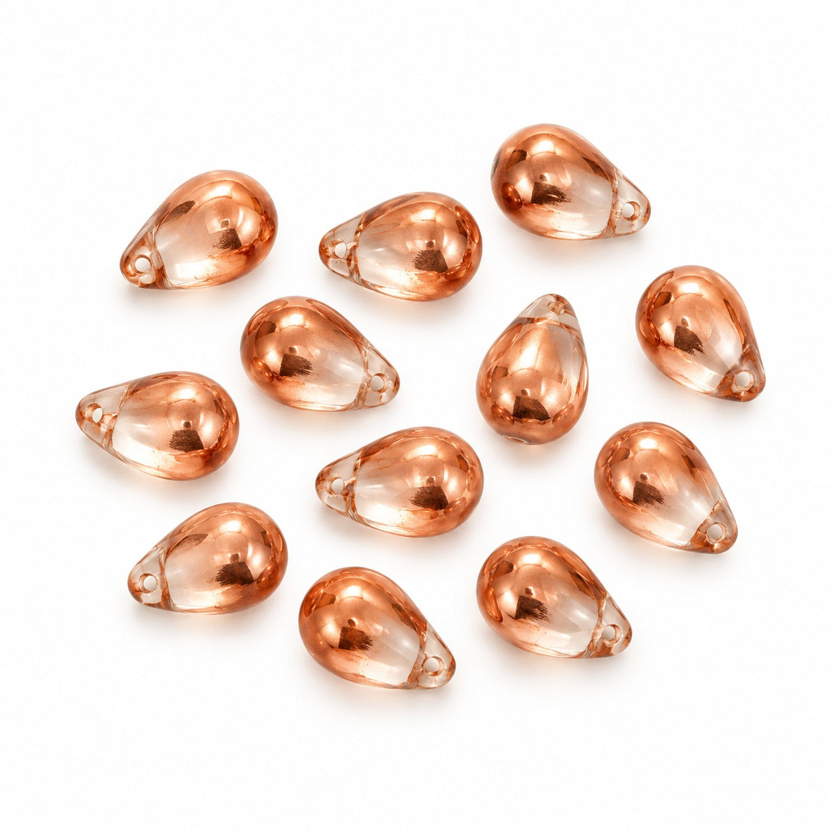 Drop Beads, Crystal 27100 (00030-27100), Glass, Czech Republic