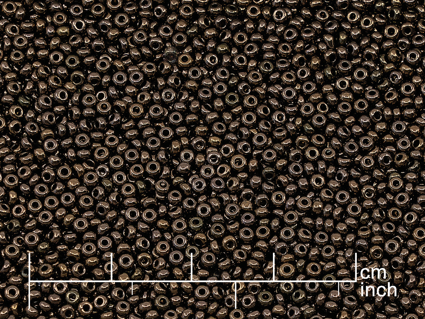 OUTLET Rocailles Seed Beads Preciosa Ornela size 10/0, Black Bronze Bronz (23980-14415), Glass, Czech Republic