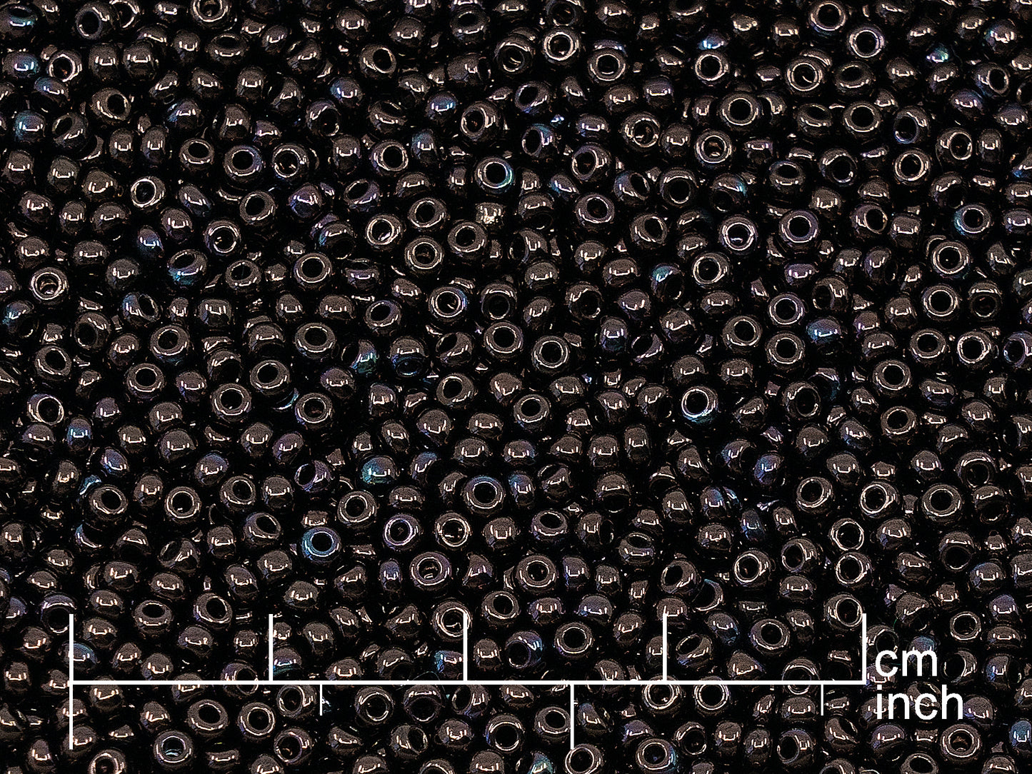 アウトレット ロカイユ シードビーズ プレシオサ オルネラ サイズ 9/0 ブラック パープル ブラック (23980-15726) ガラス チェコ共和国