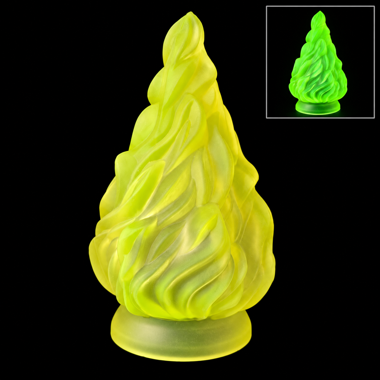 Uranium Glass lamp shade - Flame, 175 × 104 - 80 mm, OUTLET