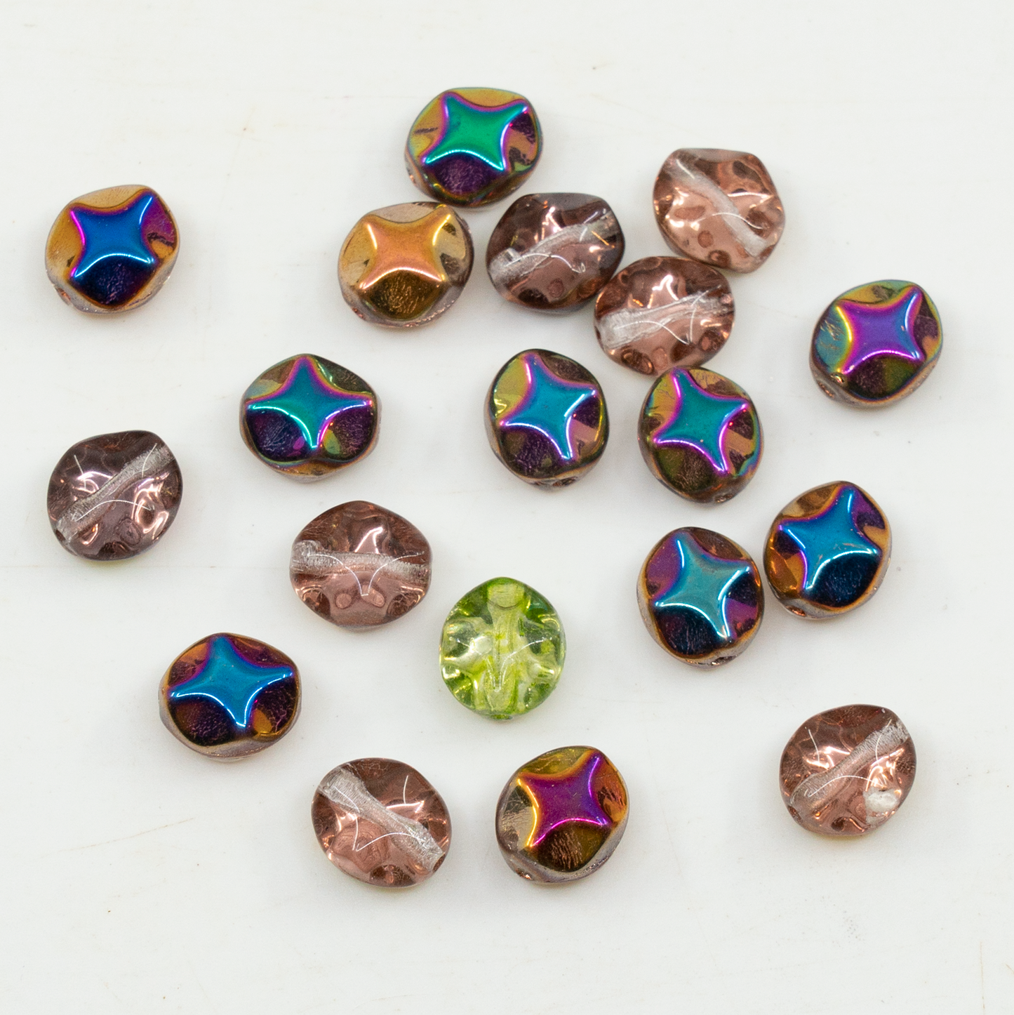 OUTLET 10 grams Big Oval Beads, 9 x 8 mm, Mixed Colors (mix), Glass, Czech Republic