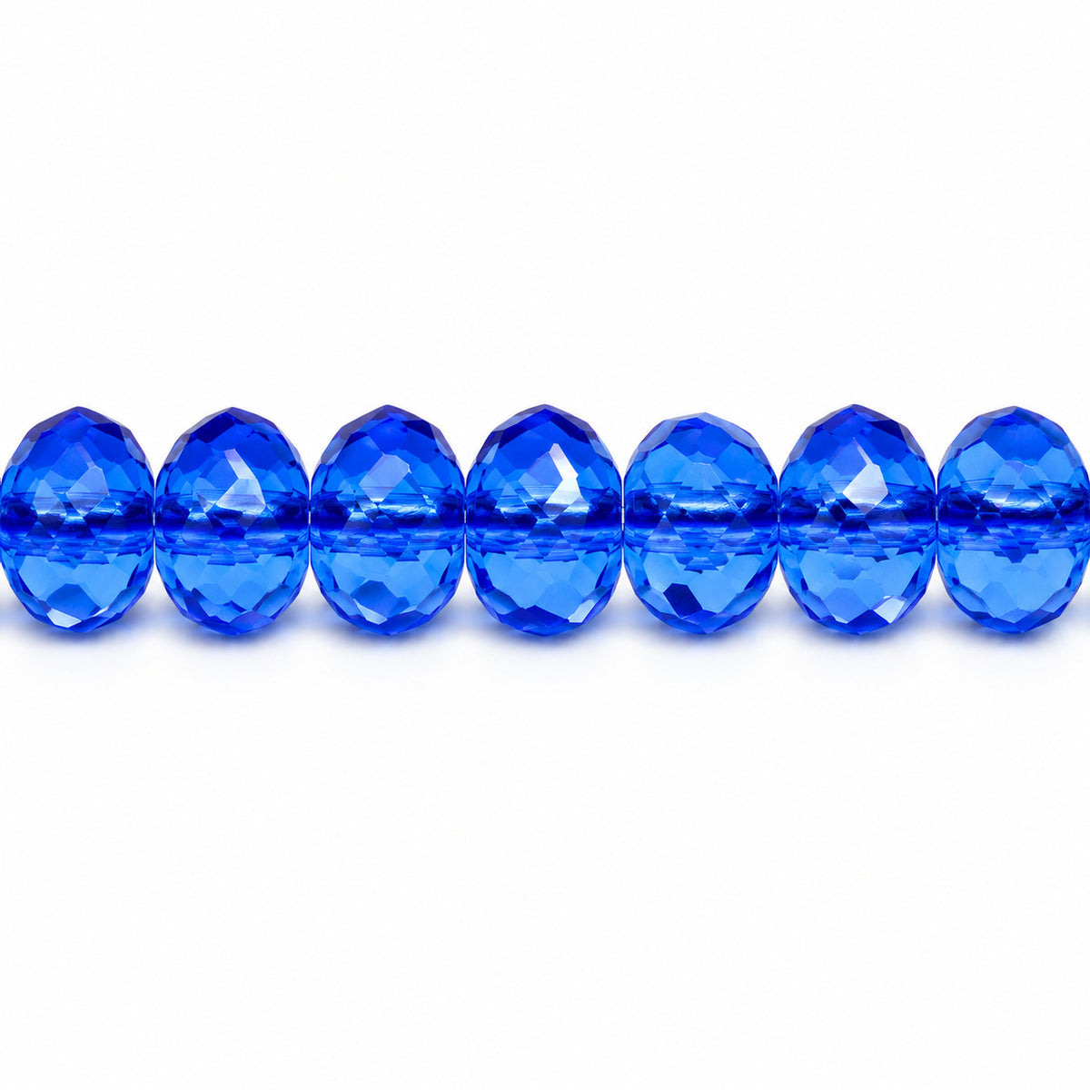 Special Cut Faceted Fire Polished Beads, Transparent Blue (30060), Glass, Czech Republic