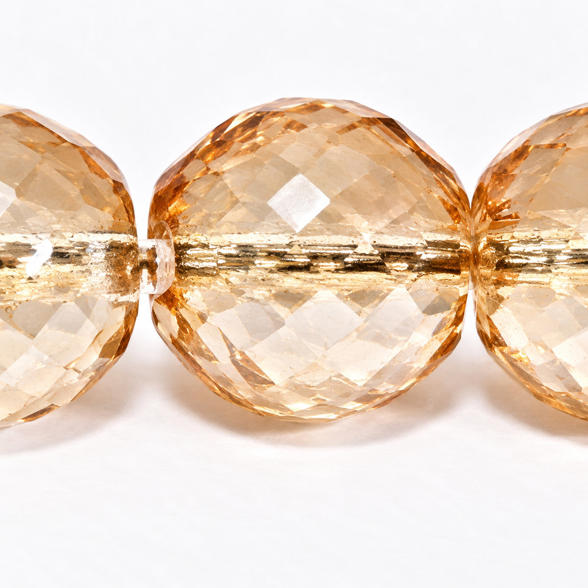 Faceted Round Fire Polish Beads - Small Cut, Crystal Luster Brown Full Coated (00030-14413), Glass, Czech Republic