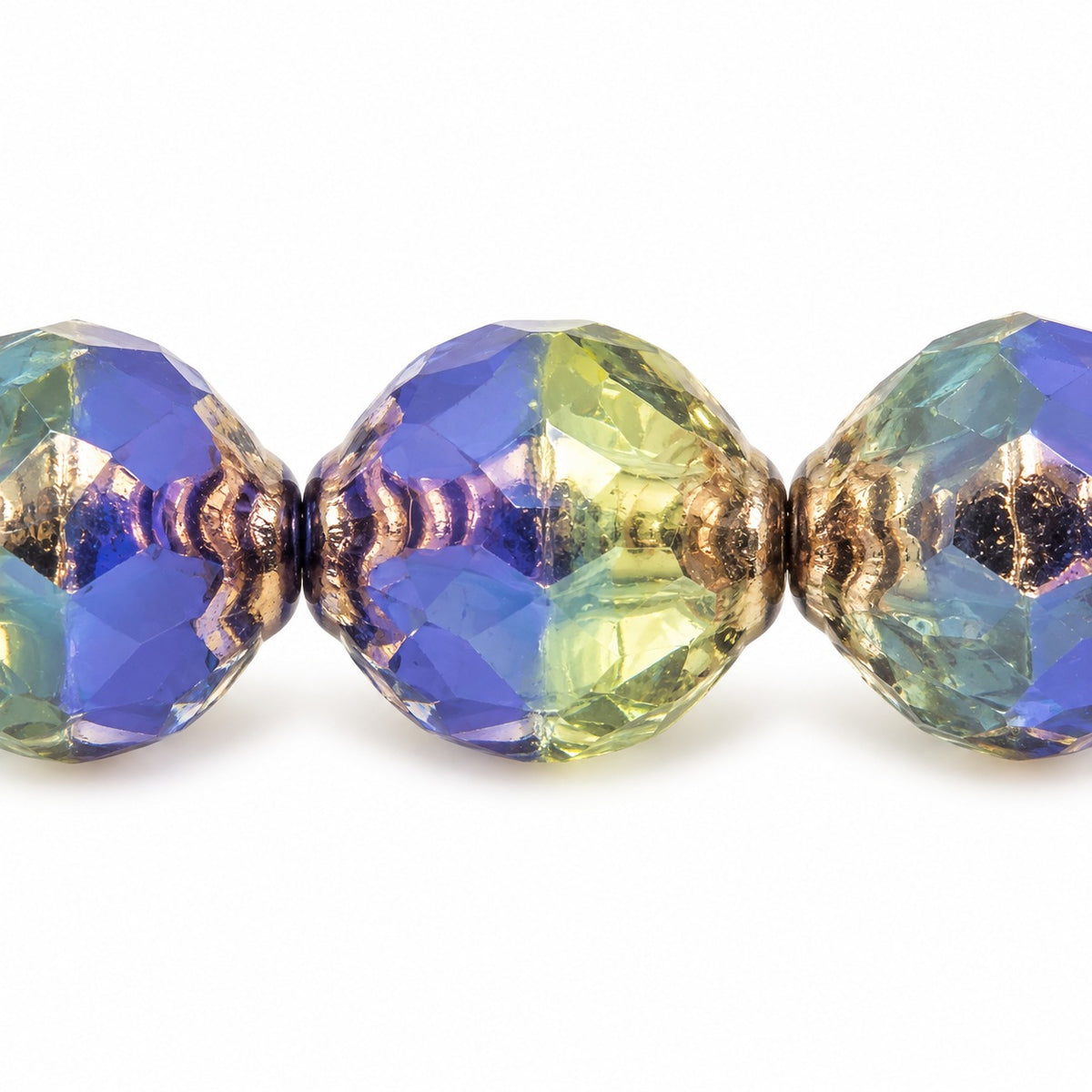 Wasp Special Cut Faceted Fire Polished Beads, X1518 Bronze (x1518-14415), Glass, Czech Republic