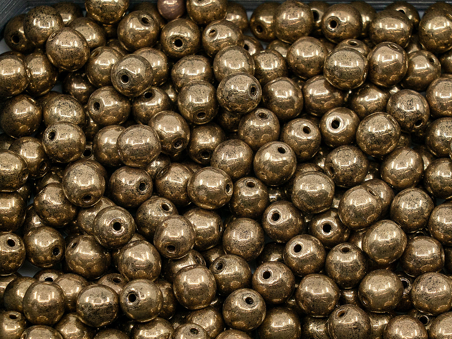 アウトレット ラウンドビーズ、6mm、ガラス、チェコ共和国