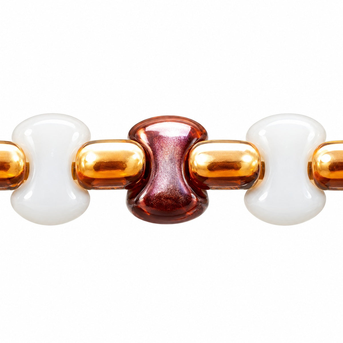 Shaped Pressed Beads, Chalk White 23401 (03000-23401), Glass, Czech Republic