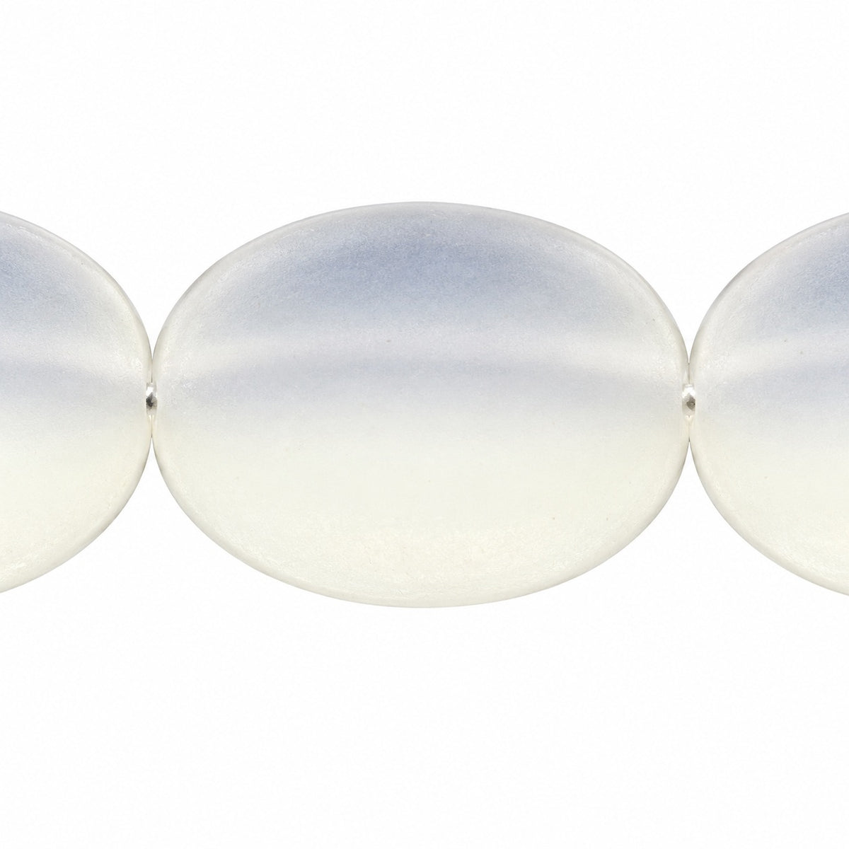 Oval Pressed Beads, Crystal Matte (00030-84110), Glass, Czech Republic