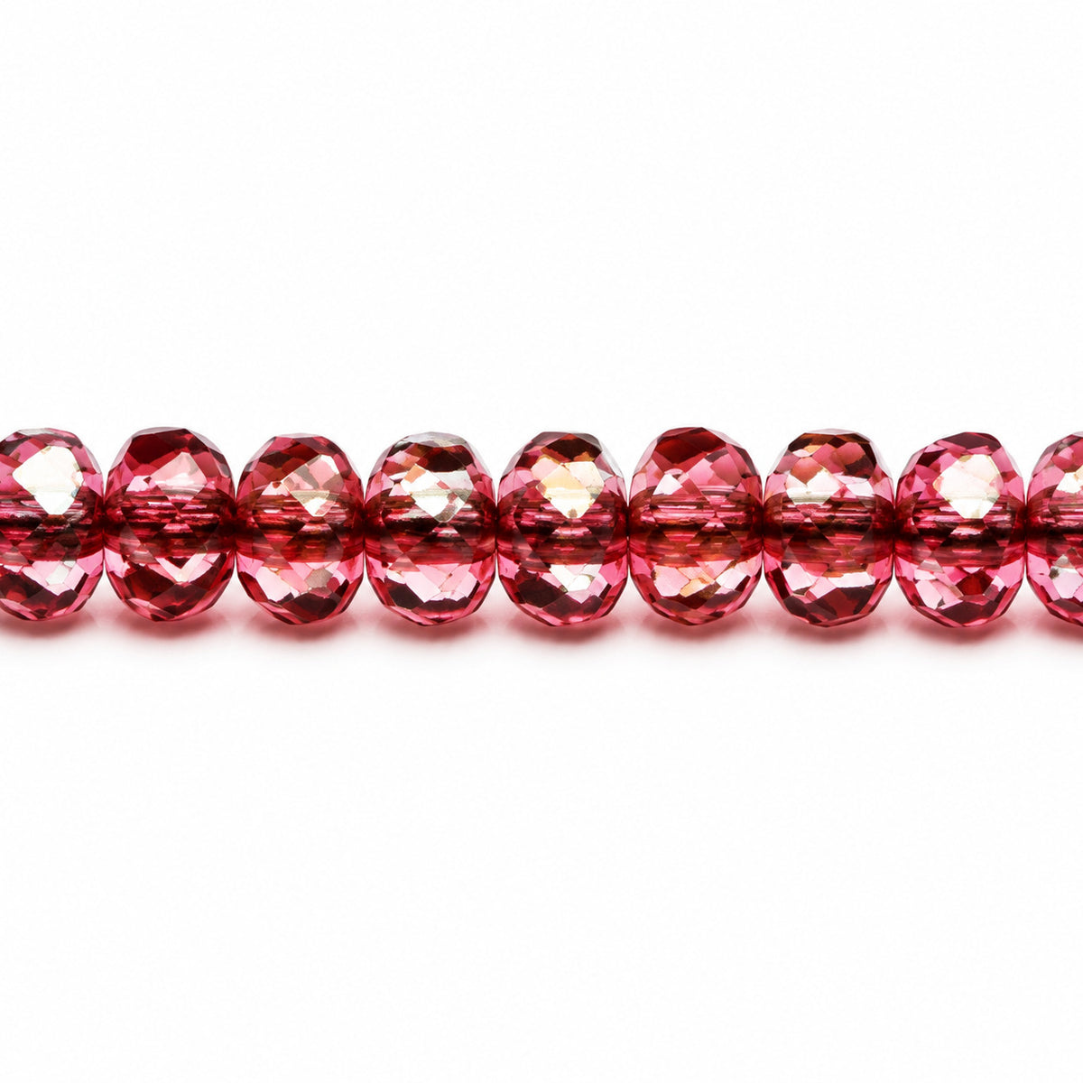 Special Cut Faceted Fire Polished Beads, Crystal Terracotta Red (00030-15495), Glass, Czech Republic