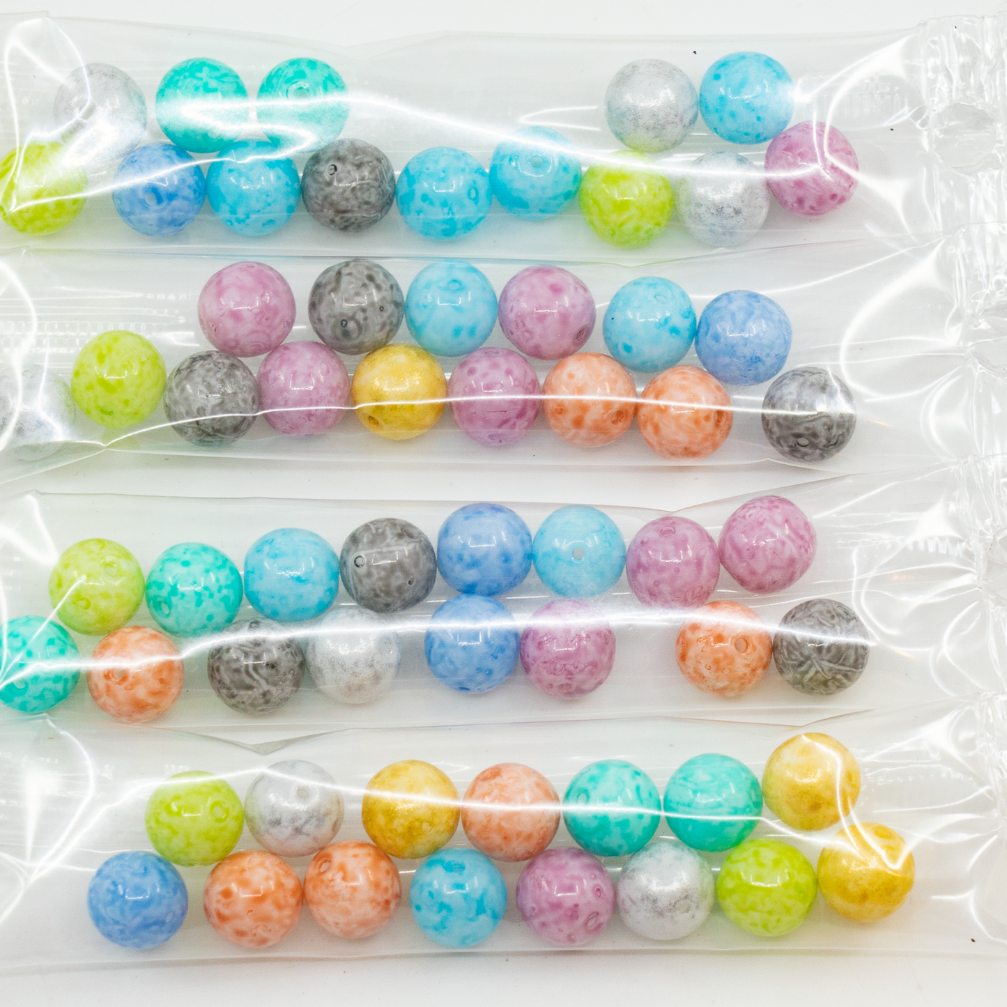 OUTLET 10 grams Round Beads, 8 x 8 mm, Mix 01 (02010-mix), Glass, Czech Republic