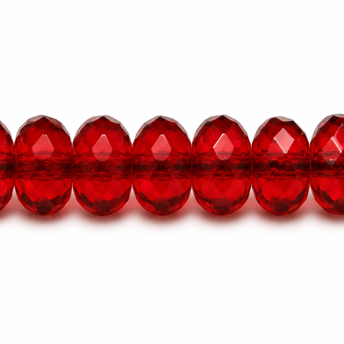 Special Cut Faceted Fire Polished Beads, Ruby Red (90080), Glass, Czech Republic