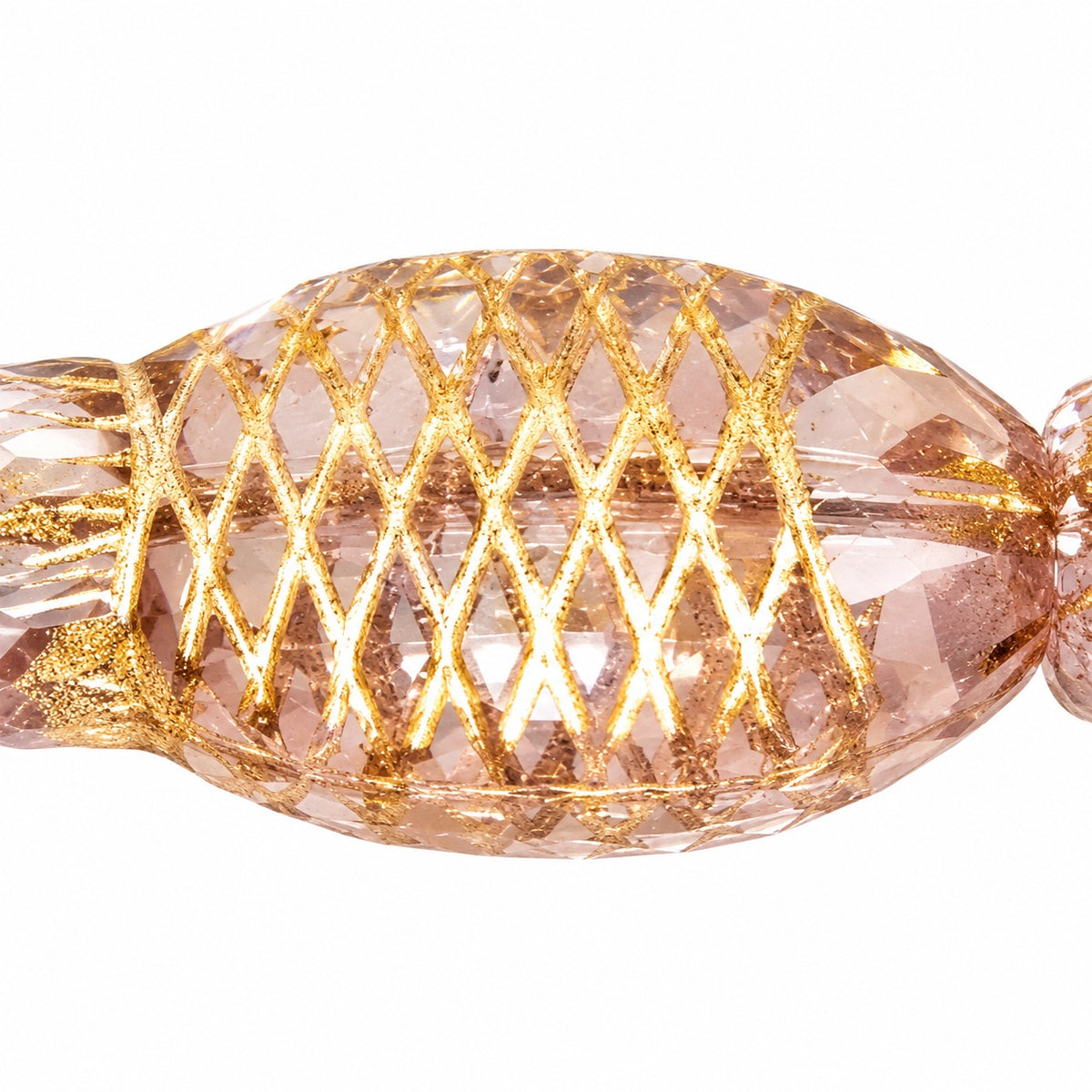 Fish Shaped Beads, Transparent Light Amethyst Gold Lined (20000-54302), Glass, Czech Republic