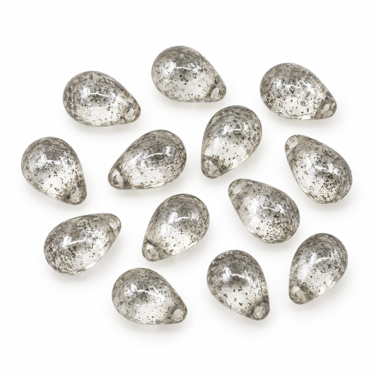 Drop Beads, Crystal 47902 (00030-47902), Glass, Czech Republic