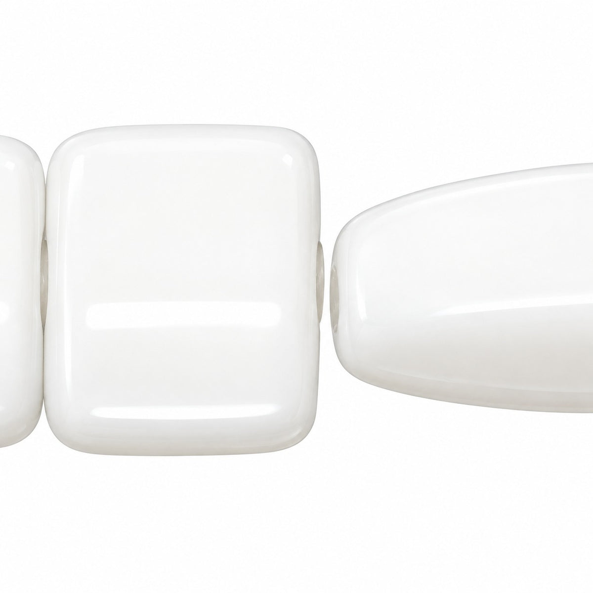 Carrier Beads, White (2010), Glass, Czech Republic