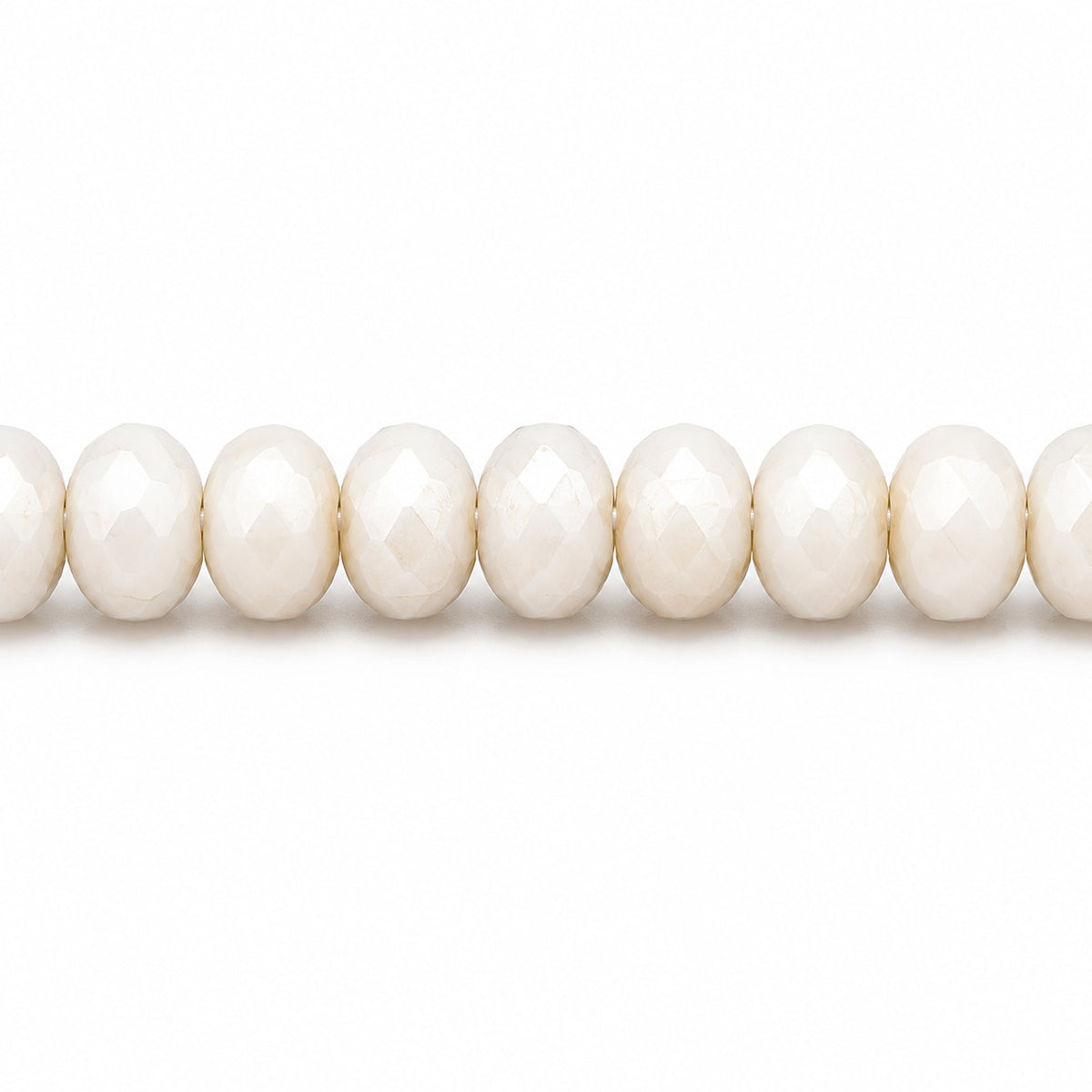 Special Cut Faceted Fire Polished Beads, Opal (02090), Glass, Czech Republic