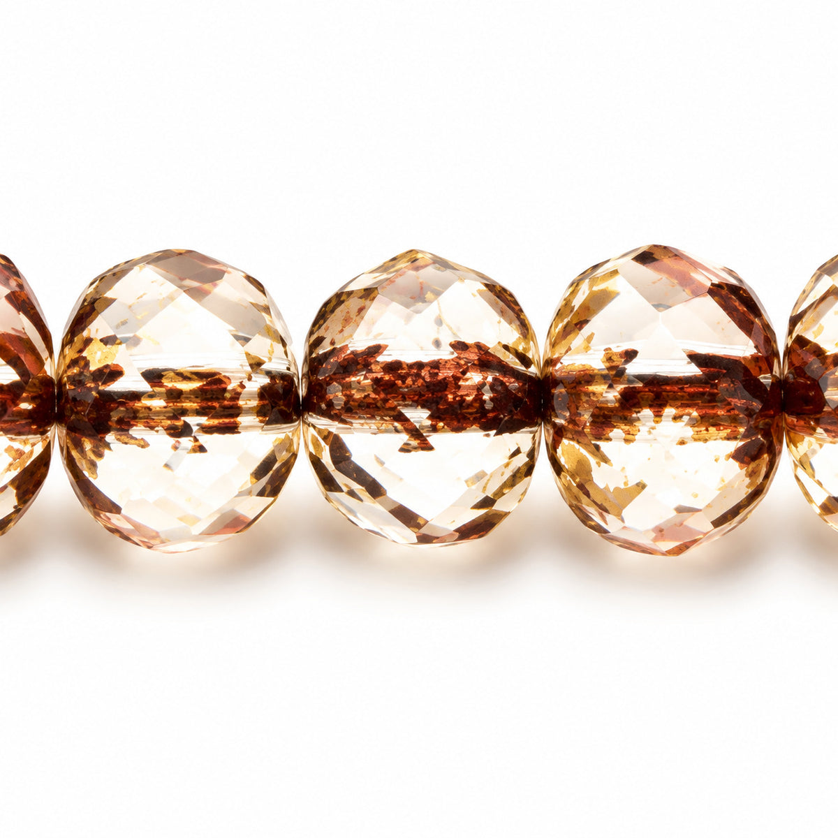 Special Cut Faceted Fire Polished Beads, Transparent Pink Stain Strong (70100-86805), Glass, Czech Republic