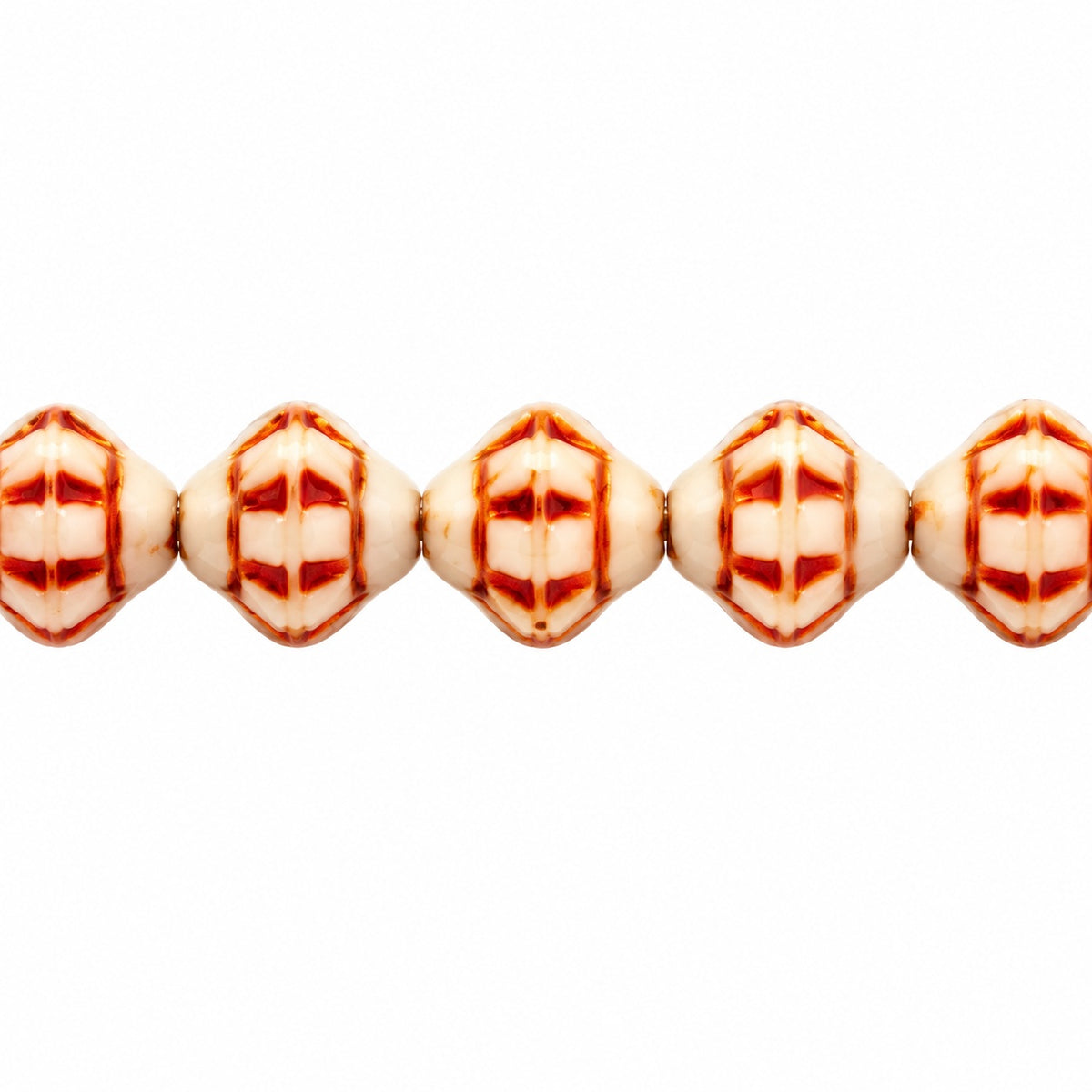 Spinner Beads, Chalk White 46489 (03000-46489), Glass, Czech Republic