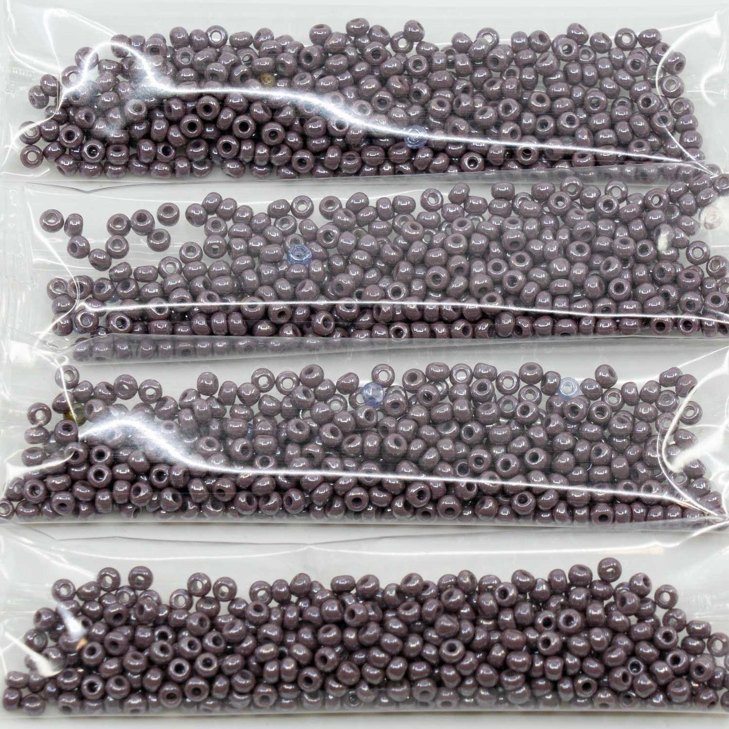 OUTLET 10 grams Preciosa Ornela Seed Beads Coated, 8/0, Opaque Amethyst Hematite (23030-14400), Glass, Czech Republic