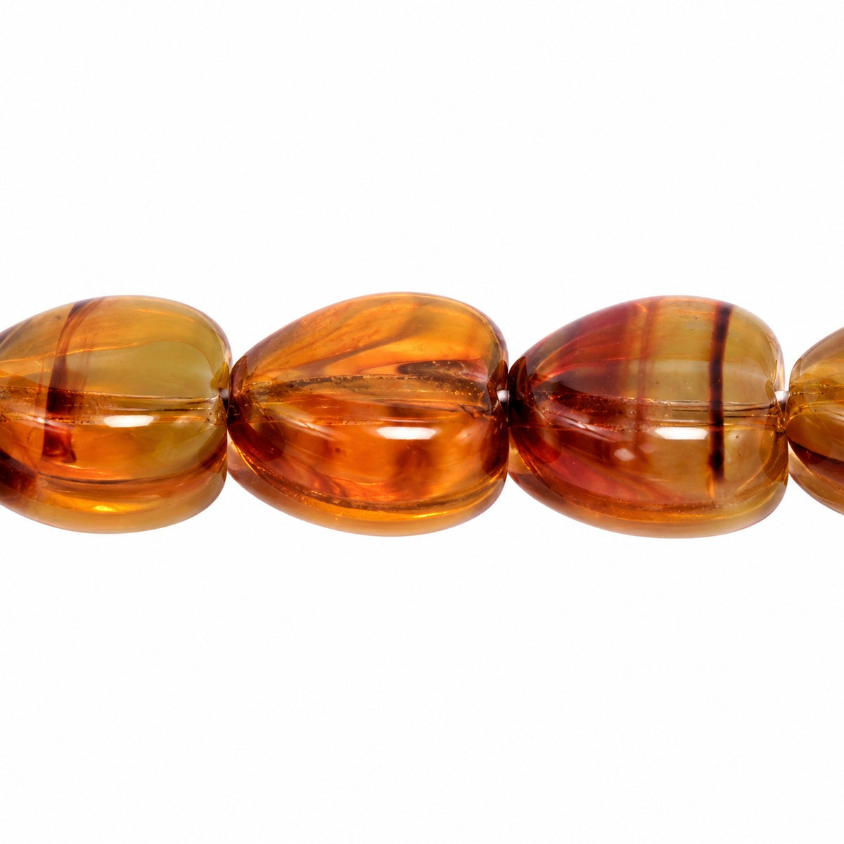 Heart Beads, X1863 (x1863), Glass, Czech Republic
