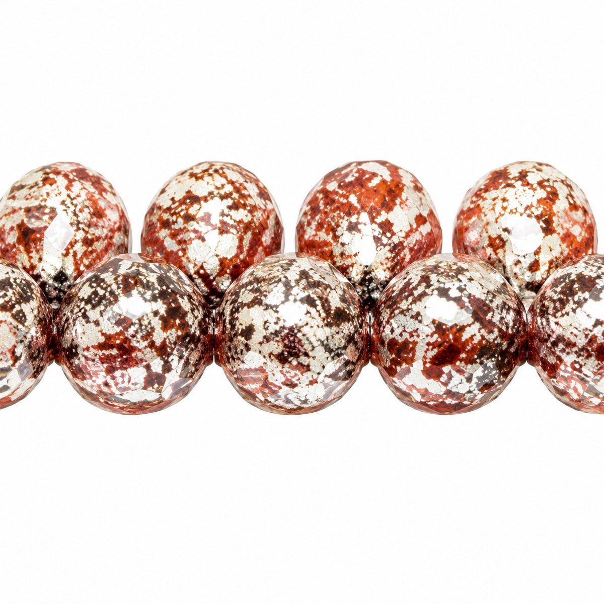 Drop Beads, Transparent Orange Terracotta Silver (10050-15481), Glass, Czech Republic