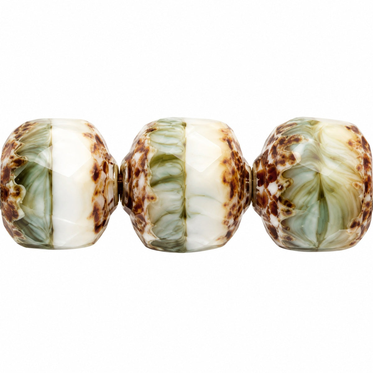 Cathedral Faceted Fire Polished Beads, X3073 Picasso (x3073-43400), Glass, Czech Republic
