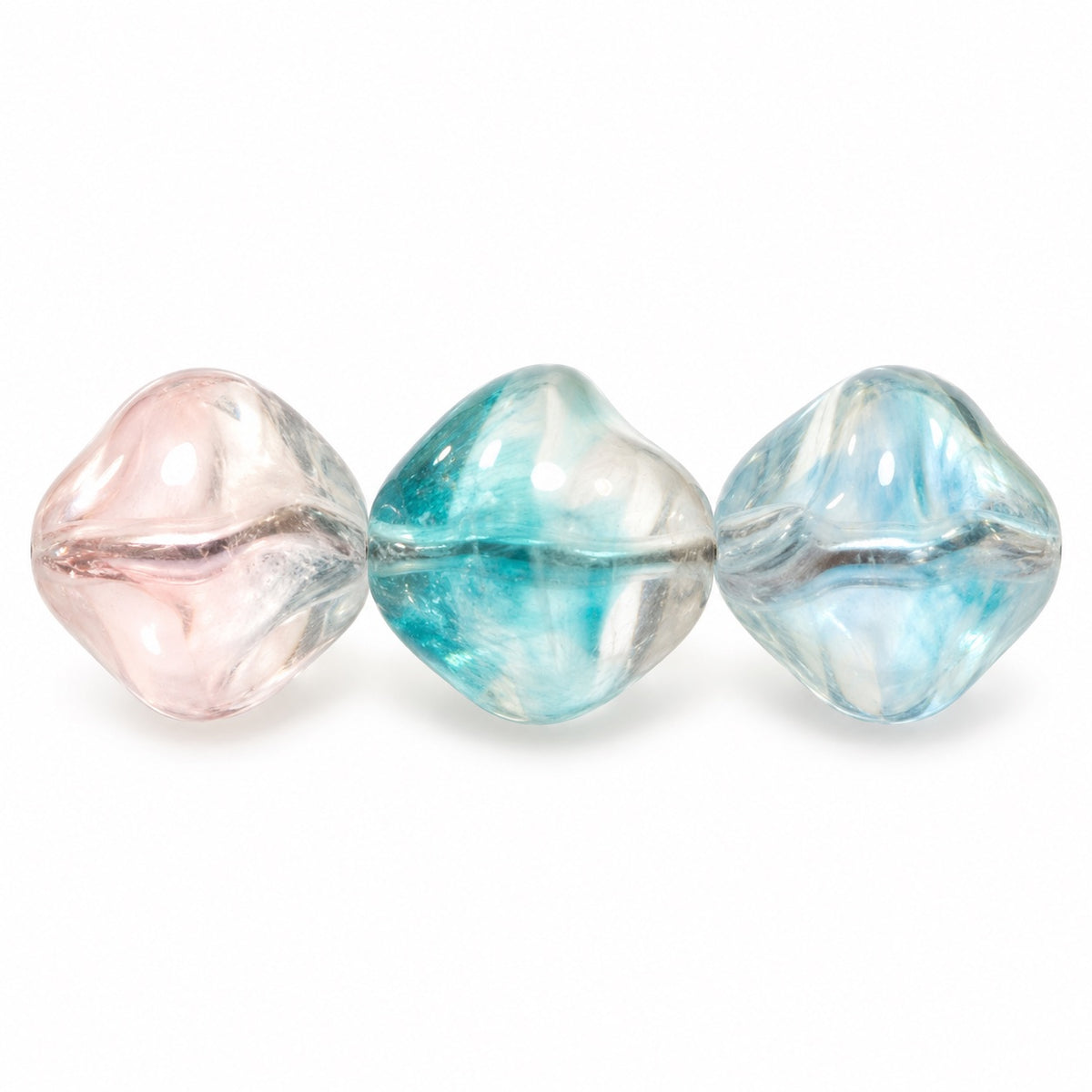Twised Beads, X2323 (x2323), Glass, Czech Republic