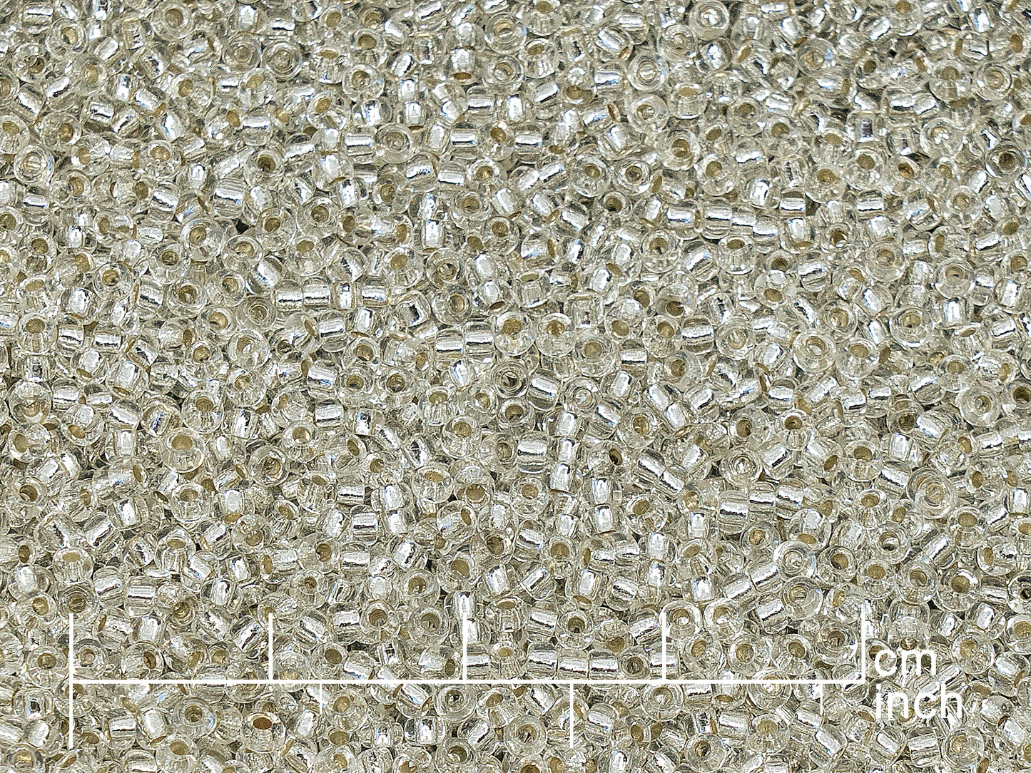 OUTLET Rocailles Seed Beads Preciosa Ornela size 10/0, Crystal Crystal Silver Lined Silver (00050-78102), Glass, Czech Republic