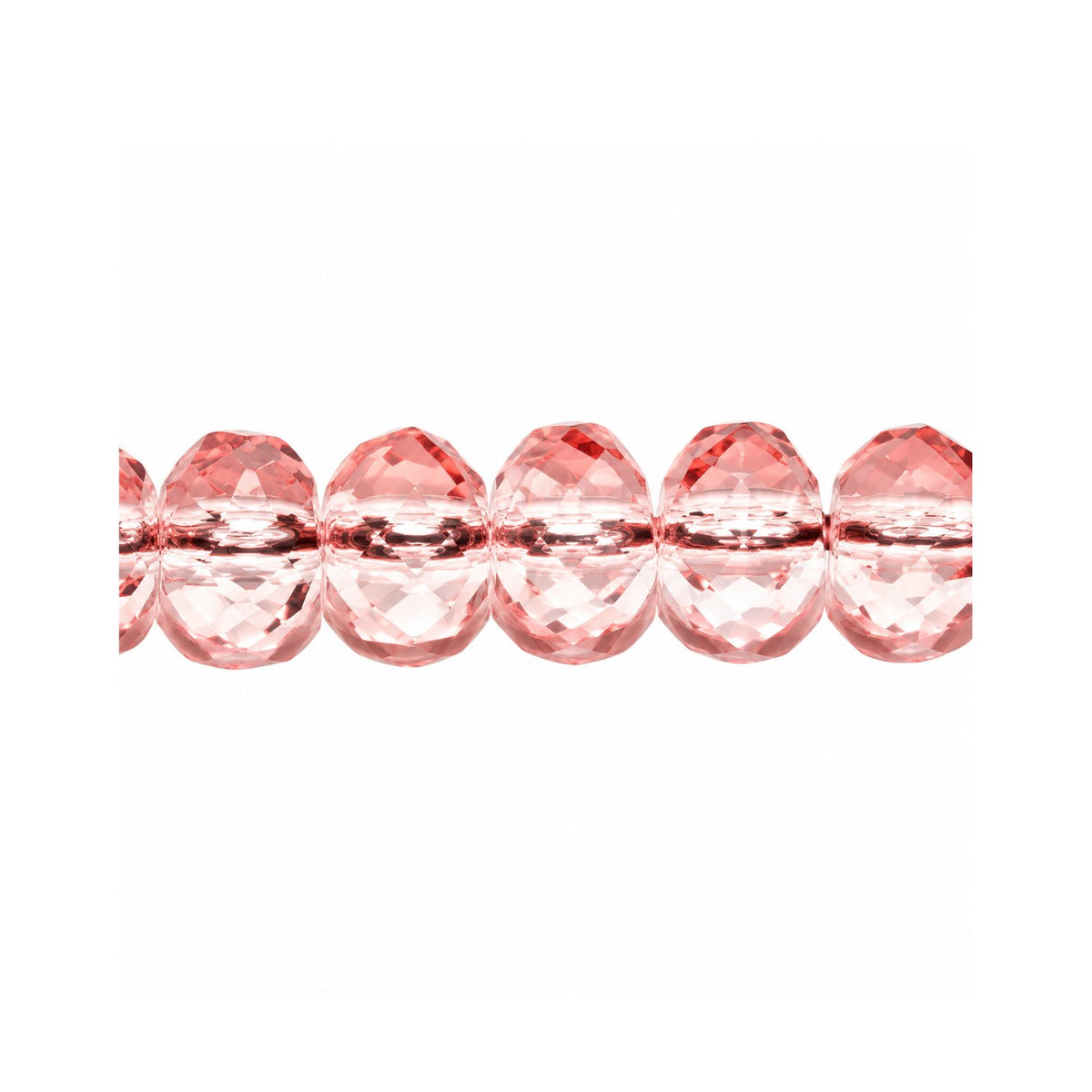 Special Cut Faceted Fire Polished Beads, Transparent Pink (70100), Glass, Czech Republic