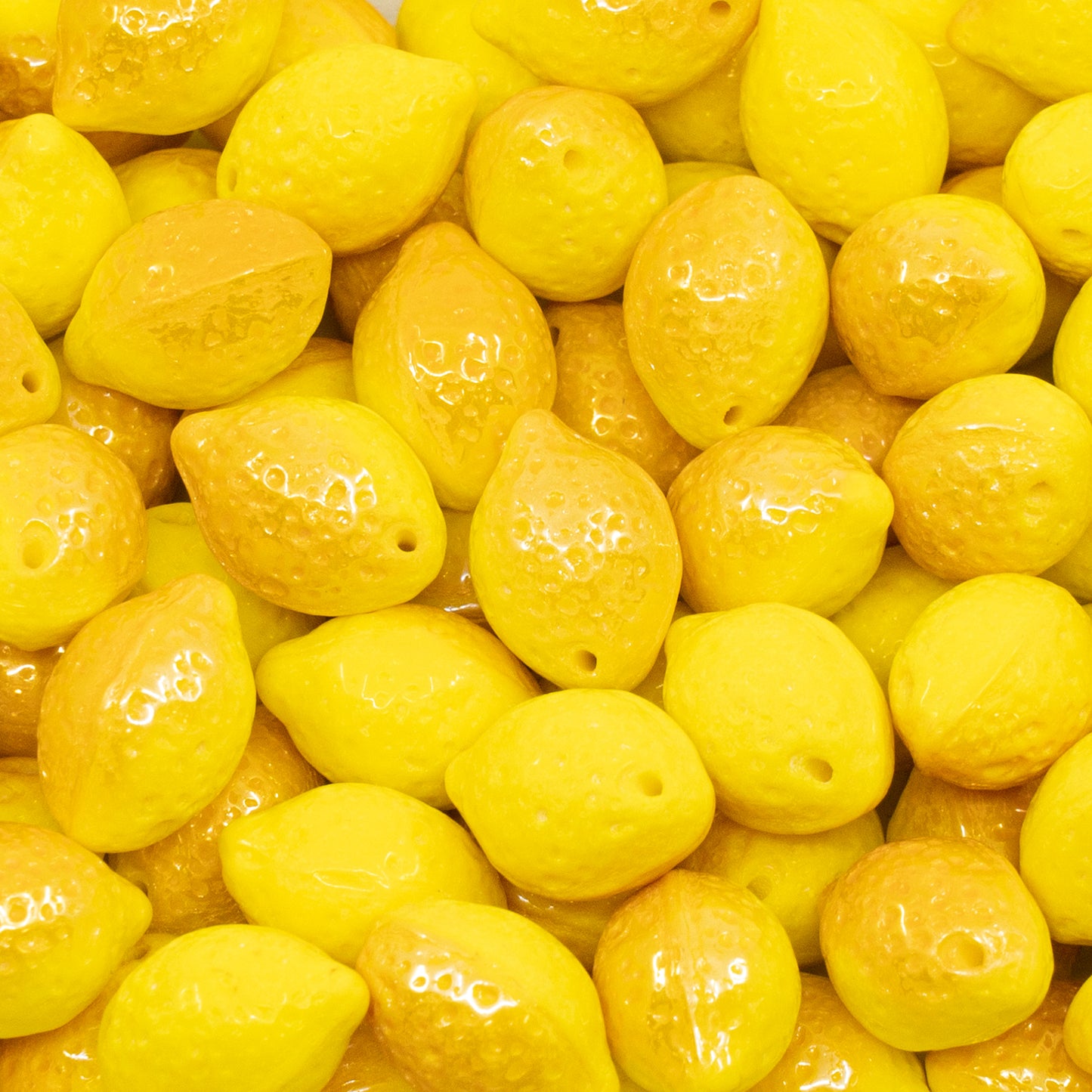 アウトレット 250g レモンビーズ、14 x 10 mm、イエロー 23901 (83120-23901)、ガラス、チェコ共和国
