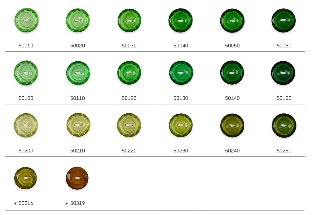 ファセットラウンドファイアポリッシュビーズ、透明グリーン(50130)、ガラス、チェコ共和国