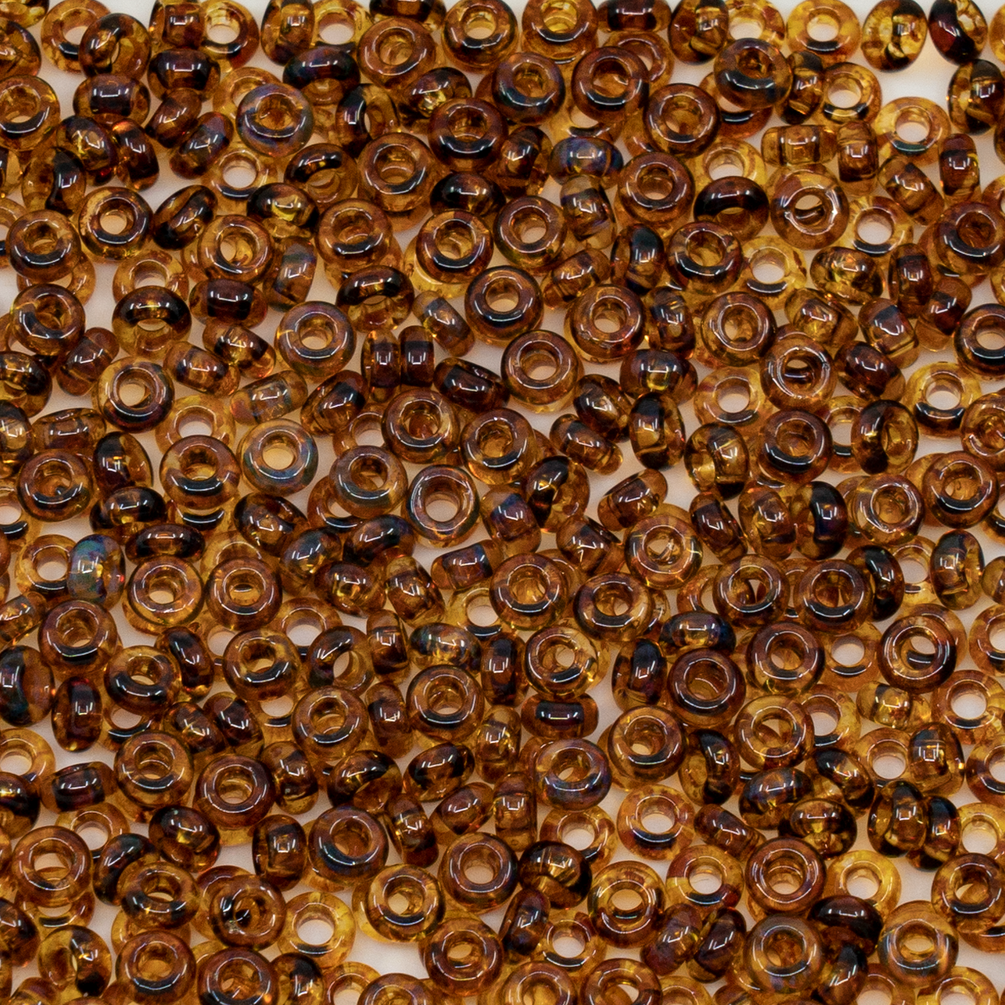 OUTLET 10g/50g TOHO Beads Demi Round, 6/0, Crystal Travertin (1-t), Glass, Czech Republic