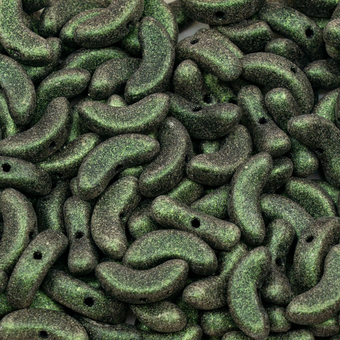 奥特莱斯 250克天使之翼珠,15 x 15毫米,黑绿紫色 (23980-79303),玻璃,捷克共和国