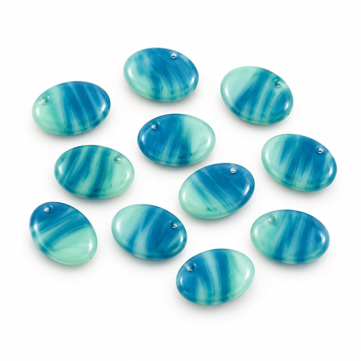 Oval Lentil Beads, X1563 (x1563), Glass, Czech Republic