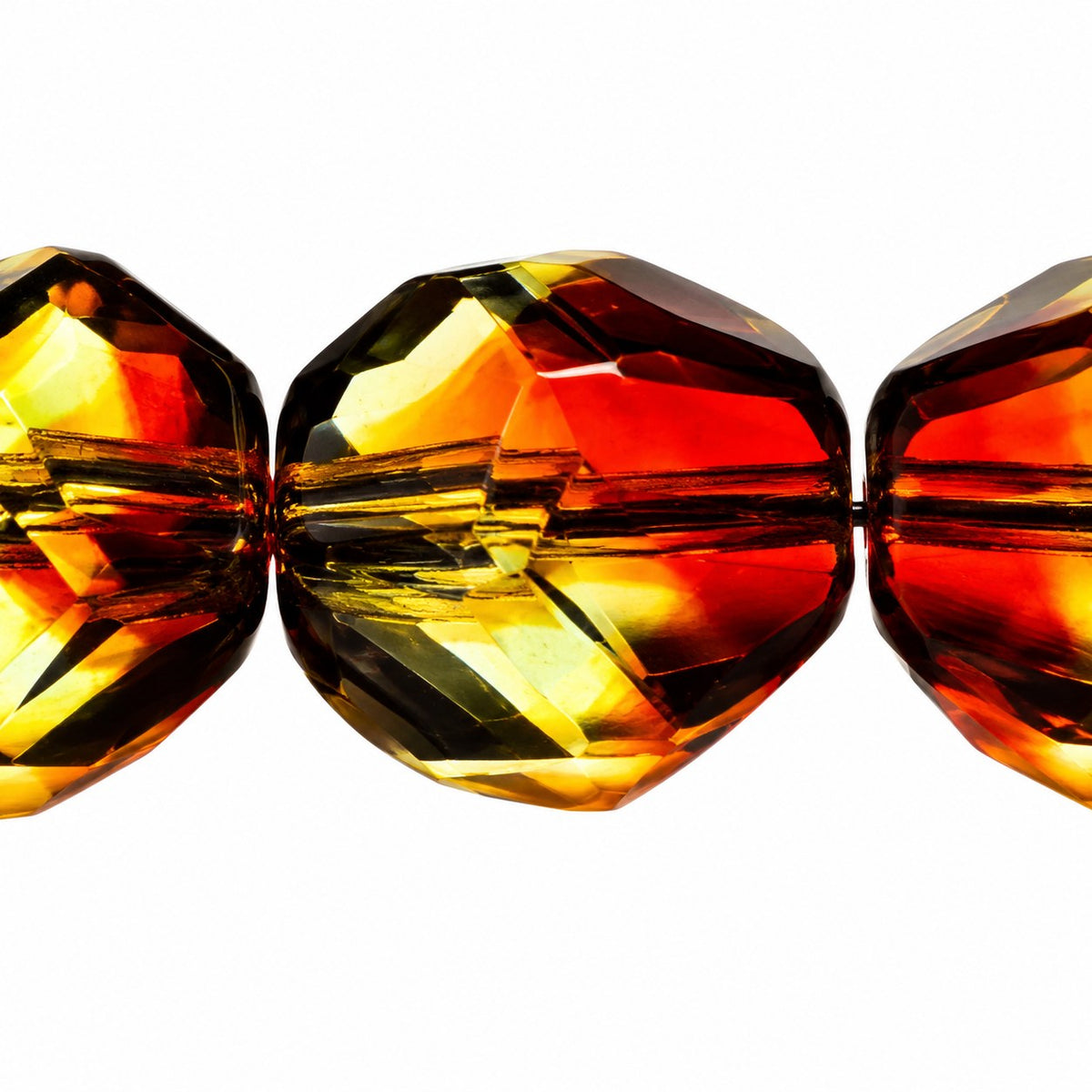 Fire Polished Faceted Stone-Like Beads Special Cut, T0070 (t0070), Glass, Czech Republic