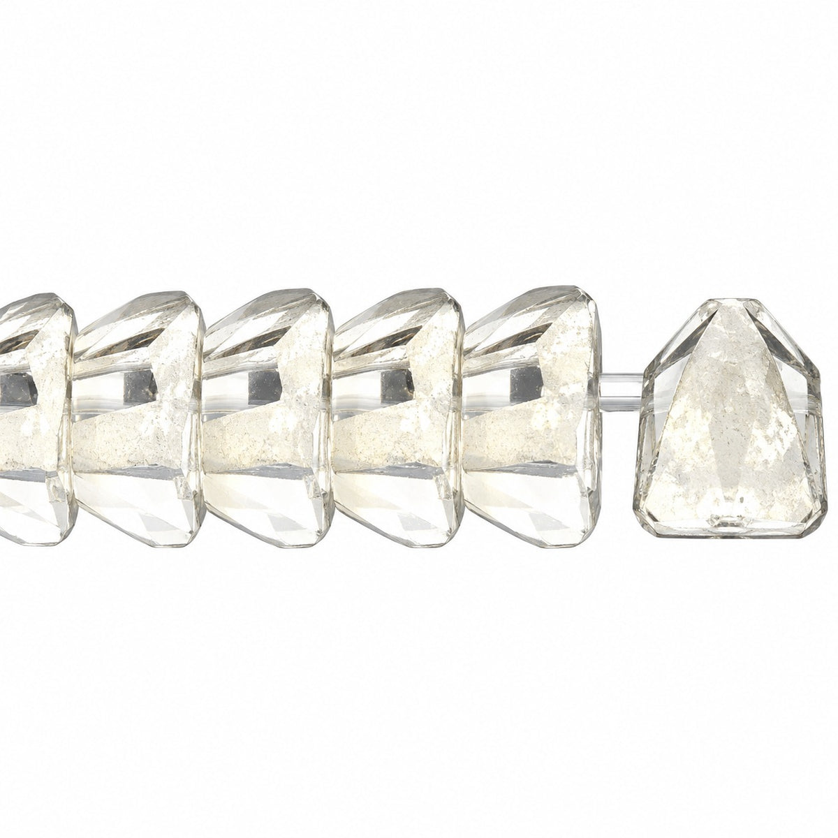 Roof 2-Hole Beads, Crystal (30), Glass, Czech Republic