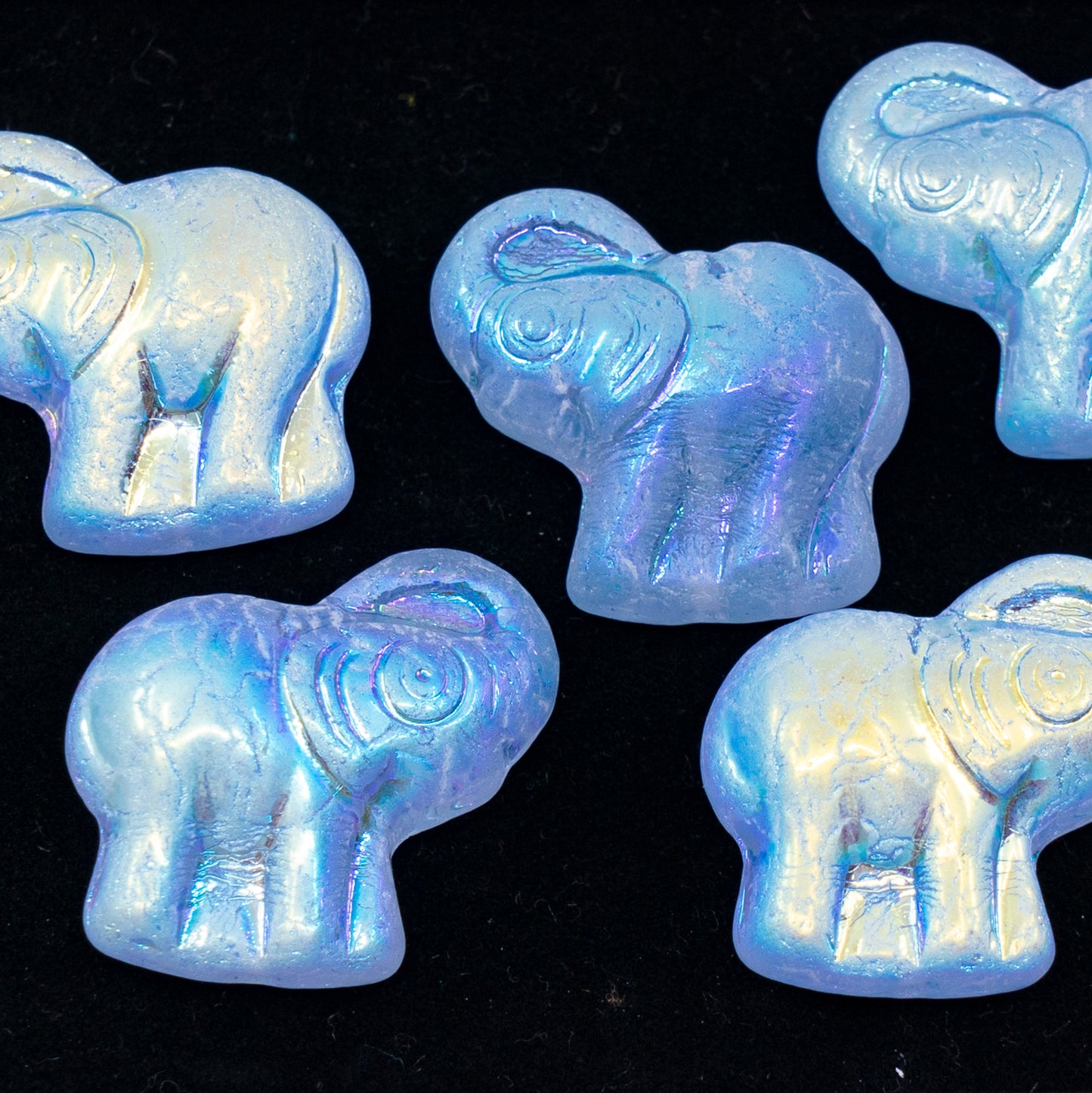 OUTLET 250g/50g Elephant Beads, 20 x 21 mm, Transparent Light Amethyst Matte Ab (20210-84110-28701), Glass, Czech Republic