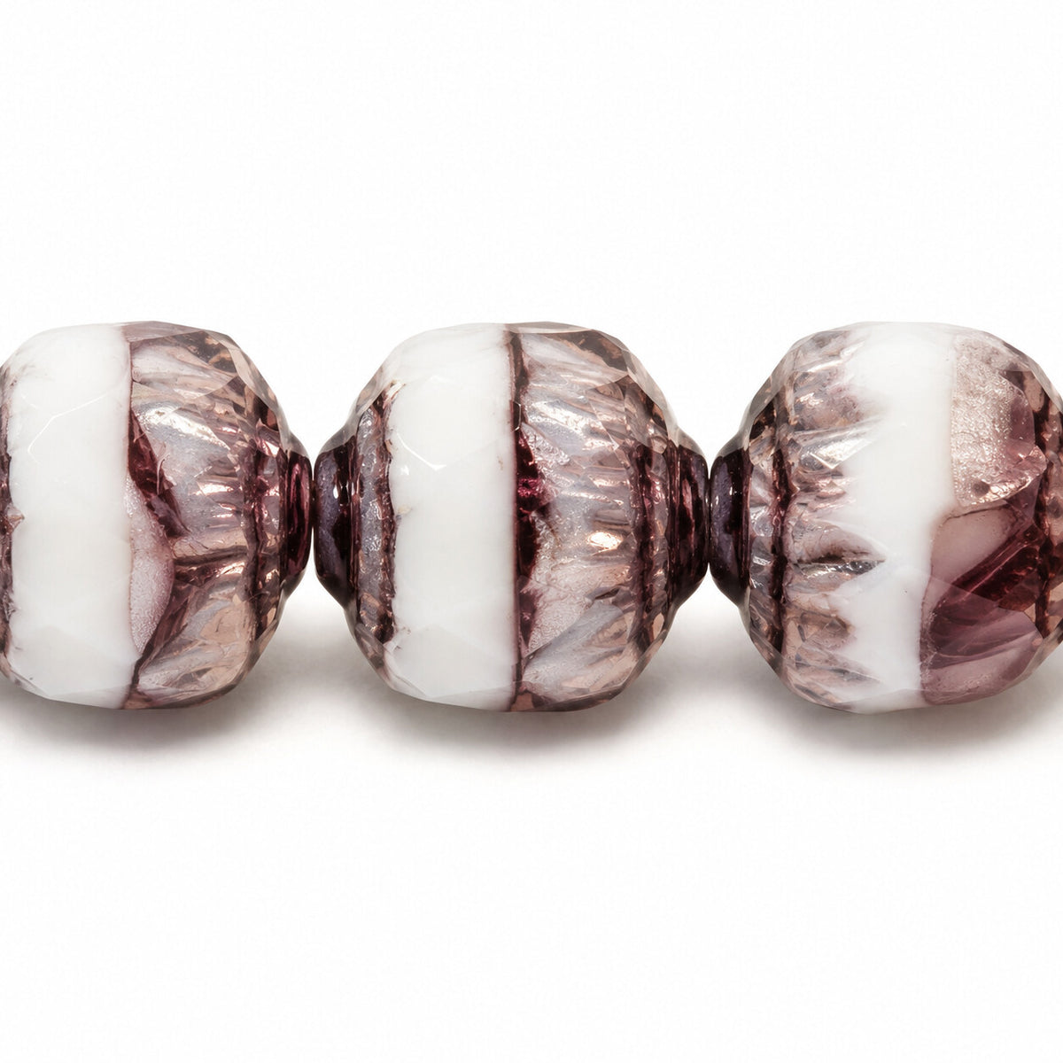 Cathedral Faceted Fire Polished Beads, X3070 Bronze (x3070-14415), Glass, Czech Republic