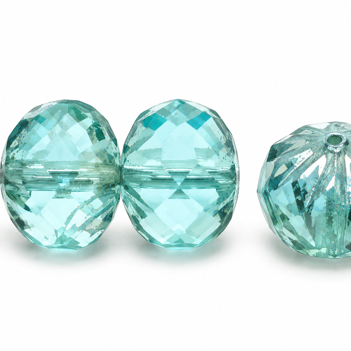 Special Cut Faceted Fire Polished Beads, 57601 Platin (57601-13702), Glass, Czech Republic