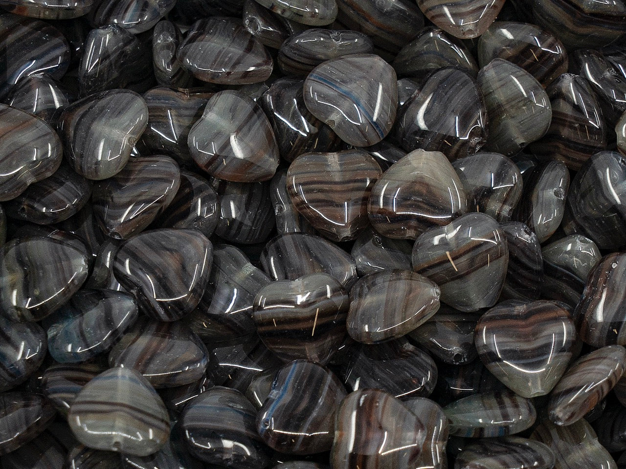 アウトレット ハートビーズ、8mm、ガラス、チェコ共和国