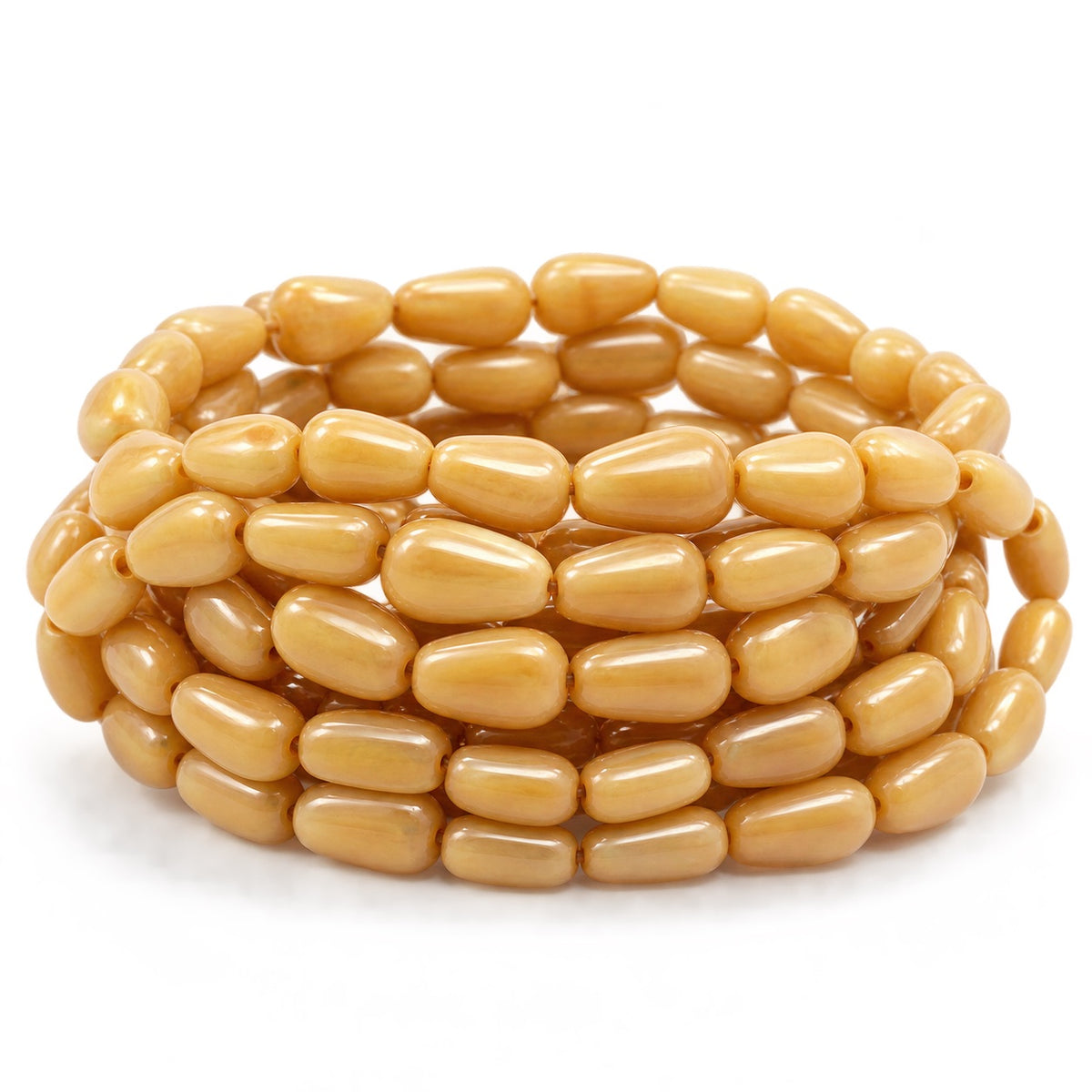 Flat Drop Beads, Beige (13020), Glass, Czech Republic
