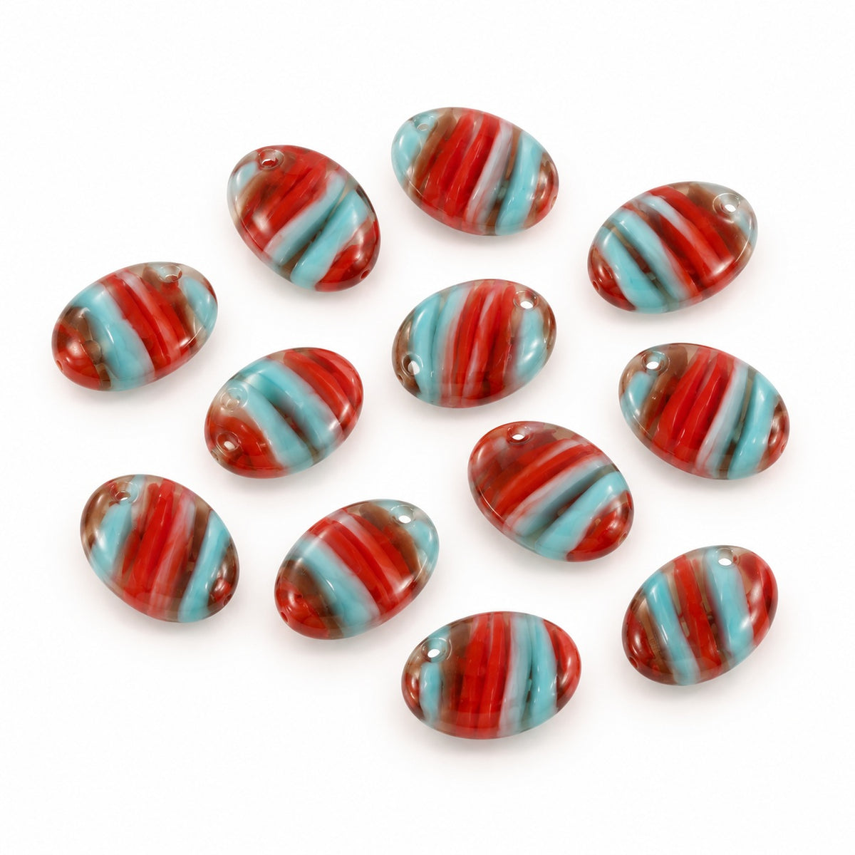 Oval Lentil Beads, X1567 (x1567), Glass, Czech Republic