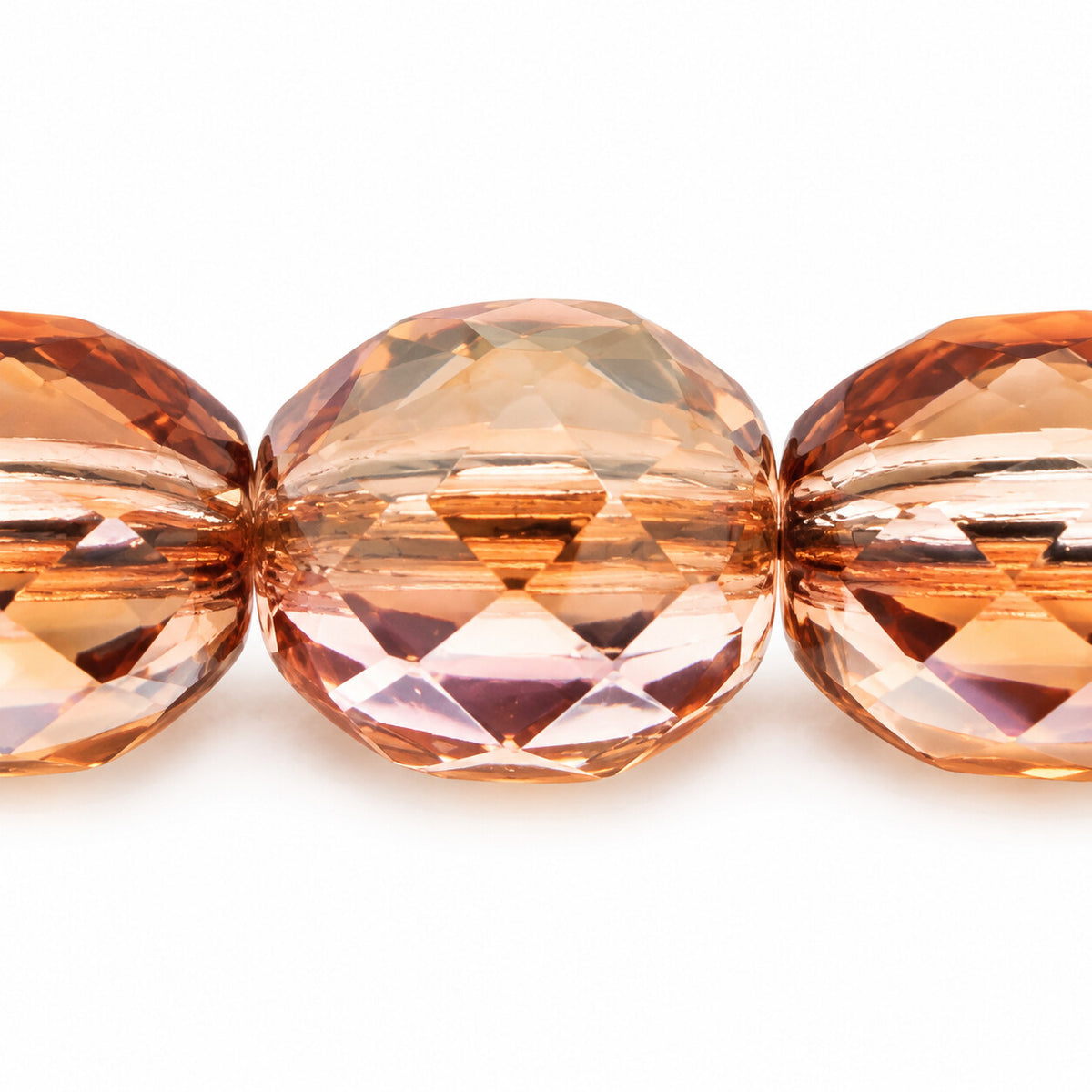 Faceted Special Cut Beads, Transparent Pink 22501 (70110-22501), Glass, Czech Republic