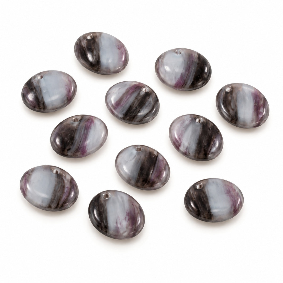 Oval Lentil Beads, X1573 (x1573), Glass, Czech Republic
