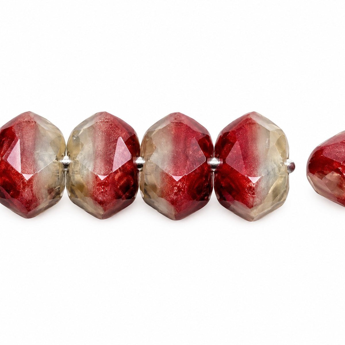 3-Hole Pressed Beads, X2071 (x2071), Glass, Czech Republic