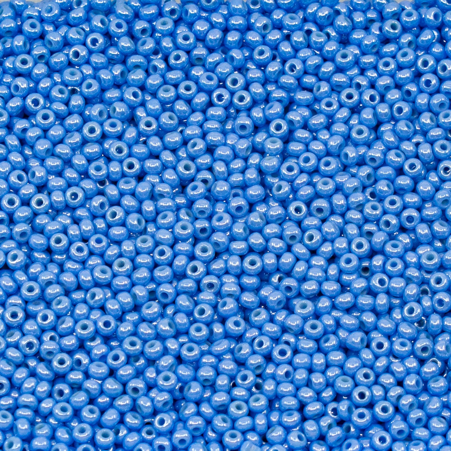 OUTLET 10 grams Preciosa Ornela Seed Beads, Round Hole, Loose, 10/0, opaque blue, sfinx (38020), Glass, Czech Republic