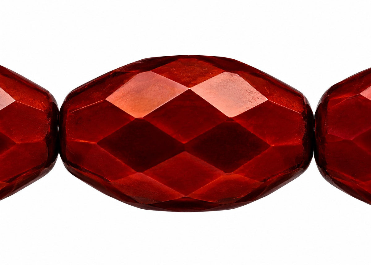 Oval Faceted Beads, 13620 (13620), Glass, Czech Republic