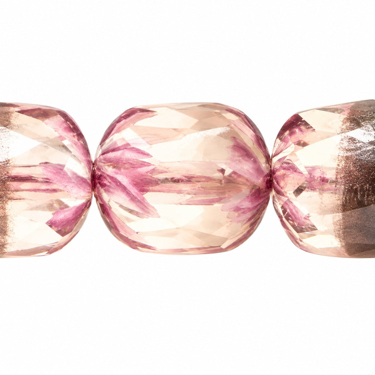 Fire Polished Faceted Cathedral Beads, X1134 Pink Lined (x1134-54321), Glass, Czech Republic